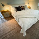 A California King bed in the Master Suite.