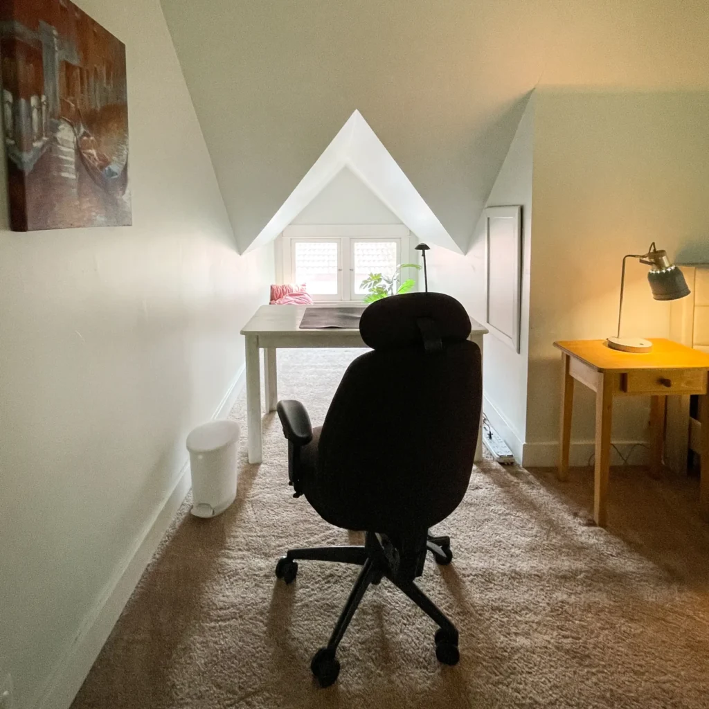 A desk and chair in the Master Suite.