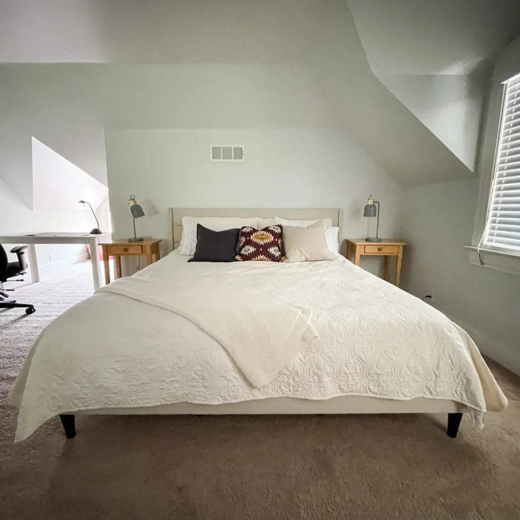 California King-sized bed in the Master Suite.